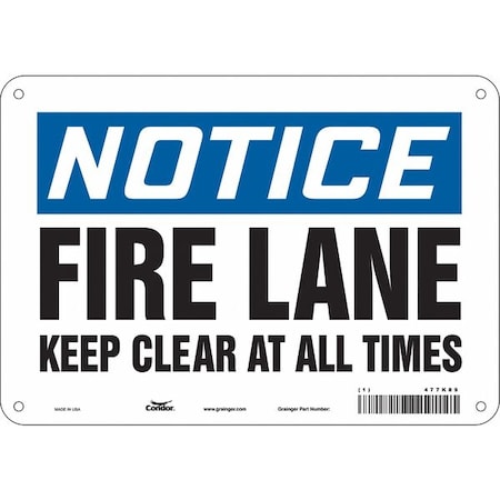 Condor Safety Sign, 7 in Height, 10 in Width, Polyethylene, Vertical Rectangle, English, 477K89 477K89