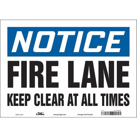 Condor Safety Sign, 10 in Height, 14 in Width, Vinyl, Horizontal Rectangle, English, 477K92 477K92