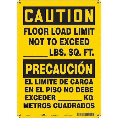 Condor Caution, 10 in W x 14 in H, Vertical Rectangle, Aluminum 477L37