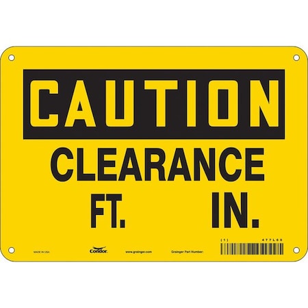 Condor Caution, CLEARANCE FT. IN., 10 in W x 7 in H, Vertical Rectangle, Vinyl, 477L60 477L60