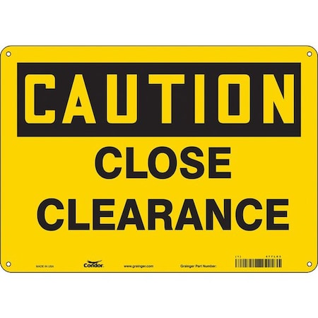 Condor Caution, CLOSE CLEARANCE, 14 in W x 10 in H, Horizontal Rectangle, Aluminum, 477L63 477L63