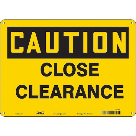 Condor Caution, CLOSE CLEARANCE, 14 in W x 10 in H, Horizontal Rectangle, Polyethylene 477L66
