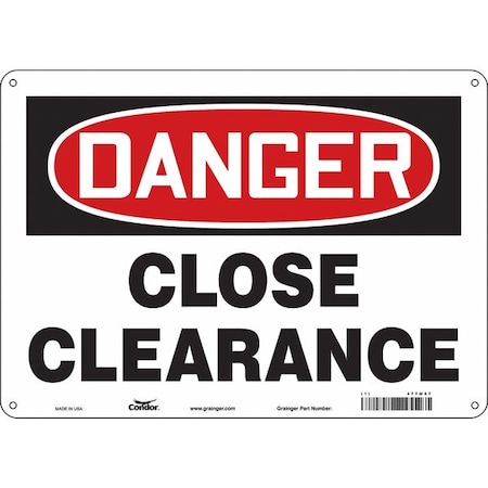 Condor Danger, CLOSE CLEARANCE, 14 in W x 10 in H, Horizontal Rectangle, Aluminum, 477M07 477M07