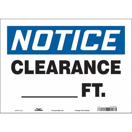 Condor Notice, CLEARANCE _ FT., 14 in W x 10 in H, Horizontal Rectangle, Vinyl, 477M69 477M69