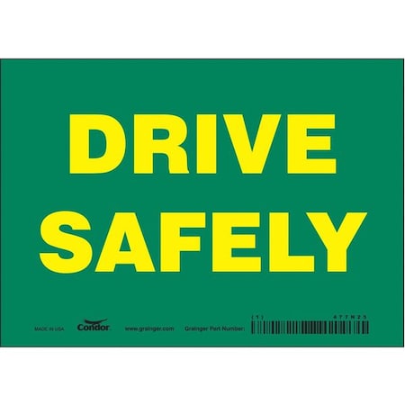 Condor Traffic Sign, 5 in H, 7 in W, Vinyl, Horizontal Rectangle, English, 477N25 477N25