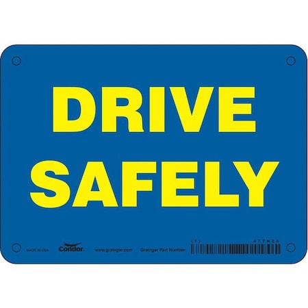 Condor Traffic Sign, 5 in H, 7 in W, Aluminum, Horizontal Rectangle, English, 477N26 477N26