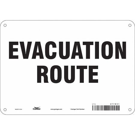 Condor Traffic Sign, 7 in Height, 10 in Width, Polyethylene, Vertical Rectangle, English 477N31