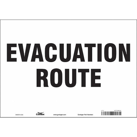 Condor Traffic Sign, 10 in Height, 14 in Width, Vinyl, Horizontal Rectangle, English 477N34