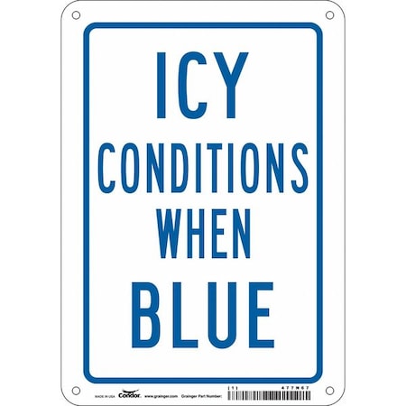 Condor Traffic Sign, 10 in H, 7 in W, Polyethylene, Horizontal Rectangle, English, 477N67 477N67