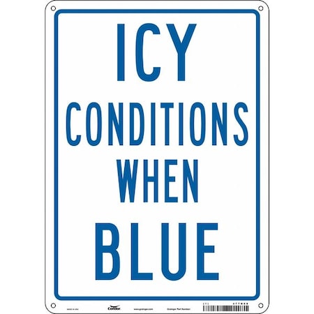 Condor Traffic Sign, 14 in H, 10 in W, Polyethylene, Vertical Rectangle, English, 477N68 477N68