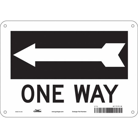 Condor Traffic Sign, 7 in H, 10 in W, Aluminum, Vertical Rectangle, English, 477P10 477P10