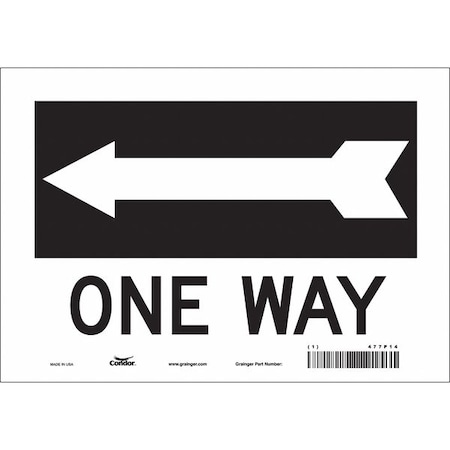 Condor Traffic Sign, 7 in H, 10 in W, Vinyl, Vertical Rectangle, English, 477P14 477P14
