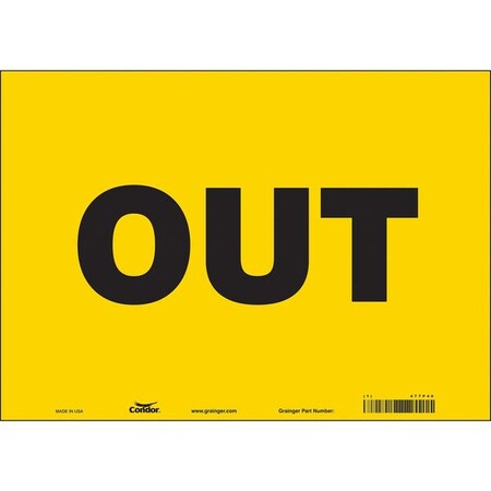 Condor Traffic Sign, 10 in H, 14 in W, Vinyl, Horizontal Rectangle ...