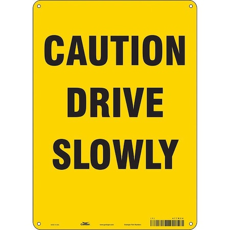 Condor Traffic Sign, 14 in H, 10 in W, Polyethylene, Vertical Rectangle, English, 477R24 477R24