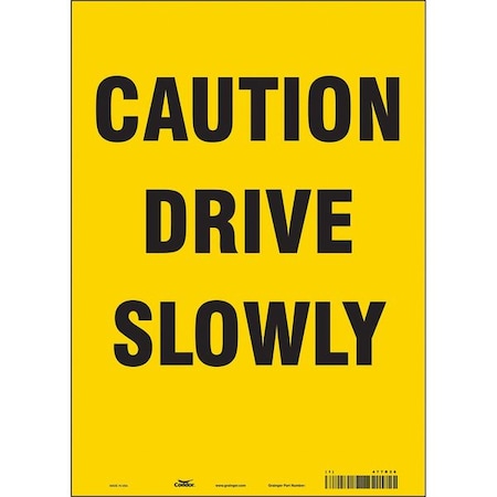 Condor Traffic Sign, 14 in H, 10 in W, Vinyl, Vertical Rectangle, English, 477R26 477R26