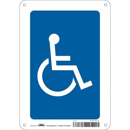 Condor Traffic Sign, 10 in H, 7 in W, Aluminum, Horizontal Rectangle, English, 477T77 477T77
