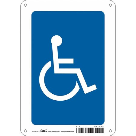 Condor Traffic Sign, 10 in H, 7 in W, Polyethylene, Horizontal Rectangle, English, 477T79 477T79