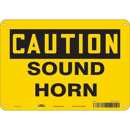 Condor Safety Sign, 7 in Height, 10 in Width, Vinyl, Vertical Rectangle, English, 477U73 477U73
