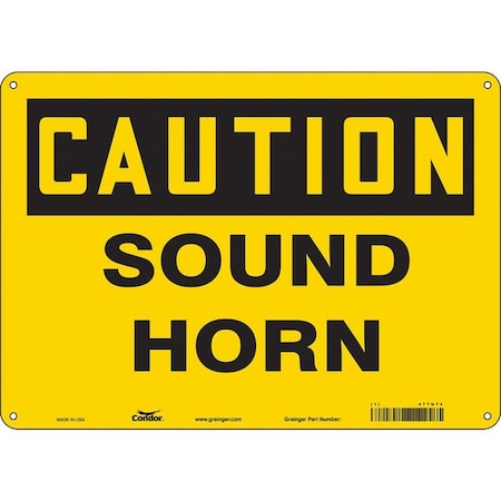 Condor Traffic Sign, 10 in H, 14 in W, Vinyl, Horizontal Rectangle, English, 477U74 477U74