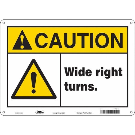 Condor Traffic Sign, 10 in H, 14 in W, Vinyl, Horizontal Rectangle, English, 477U43 477U43