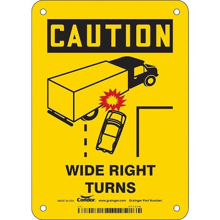 Condor Traffic Sign, 7 in Height, 5 in Width, Vinyl, Vertical Rectangle, English 477U48
