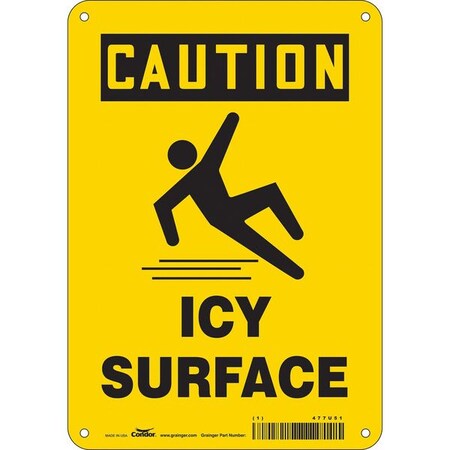 Condor Traffic Sign, 10 in H, 7 in W, Aluminum, Horizontal Rectangle, English, 477U51 477U51