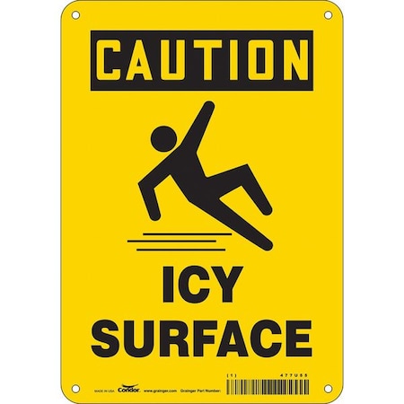 Condor Traffic Sign, 10 in H, 7 in W, Vinyl, Horizontal Rectangle, English, 477U55 477U55