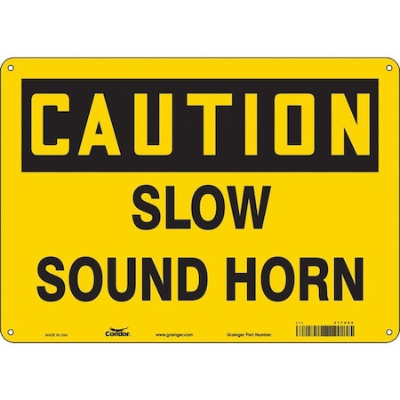 Condor Traffic Sign, 10 in H, 14 in W, Vinyl, Horizontal Rectangle, English, 477U62 477U62