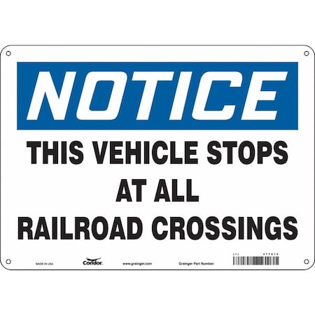 Condor Traffic Sign, 10 in H, 14 in W, Polyethylene, Horizontal Rectangle, English, 477V19 477V19