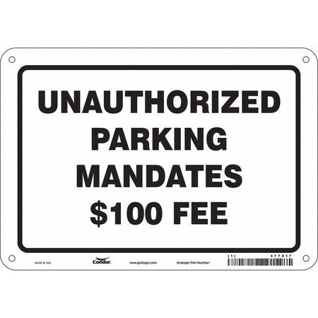 Condor Traffic Sign, 10" W, 7" H, 0.055" Thickness, 477X17 477X17