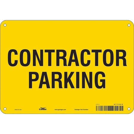 CONDOR Traffic Sign, 10" W, 7" H, 0.032" Thickness, 477Z05 477Z05