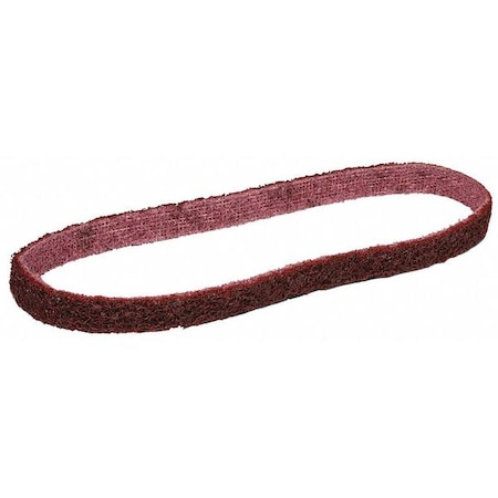 Scotch-Brite Sanding Belt, 1/2 in W, 18 in L, Non-Woven, Aluminum Oxide, Not Applicable Grit, Medium, SC-BL 7010364693