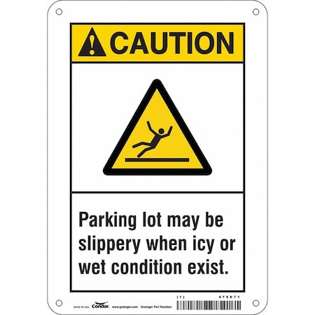 Condor Safety Sign, 10 in Height, 7 in Width, Polyethylene, Horizontal Rectangle, English, 478D71 478D71