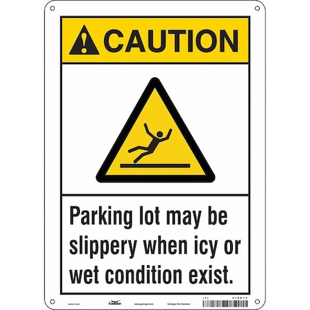 Condor Safety Sign, 14 in Height, 10 in Width, Polyethylene, Vertical Rectangle, English, 478D72 478D72