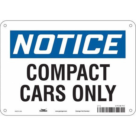 Condor Safety Sign, 10" Wx7" H, 0.032" Thickness, 478D75 478D75