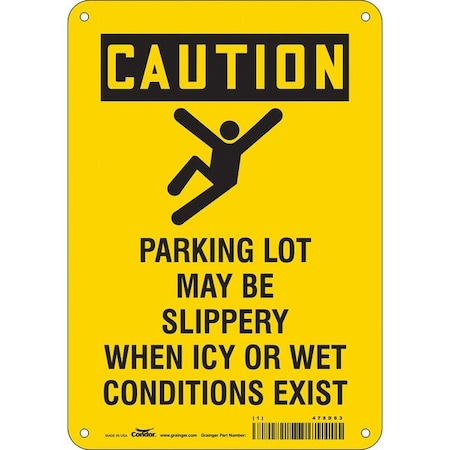 Condor Safety Sign, 10 in Height, 7 in Width, Aluminum, Horizontal Rectangle, English, 478D63 478D63