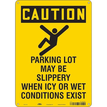 Condor Safety Sign, 14 in Height, 10 in Width, Polyethylene, Vertical Rectangle, English, 478D66 478D66