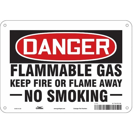 Condor Danger Sign, 7" H, 10" W, Vertical Rectangle, English, 478F88 478F88