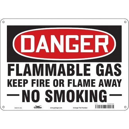 Condor Danger Sign, 10" H, 14 in W, Horizontal Rectangle, English, 478F89 478F89