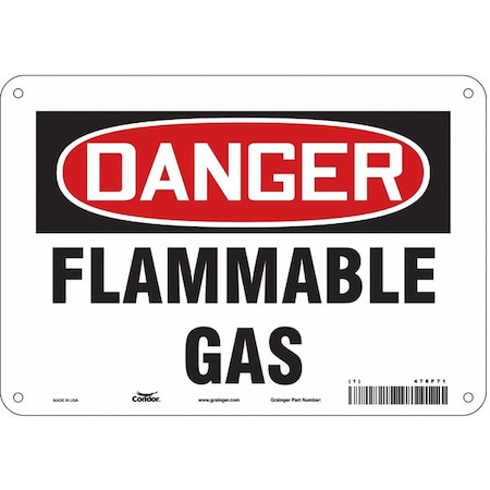 Condor Danger Sign, 10" Wx7" H, 0.032" Thickness, 478F71 478F71