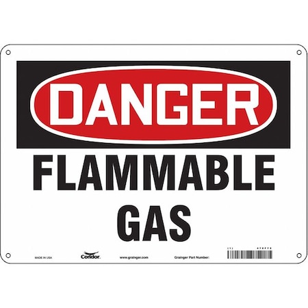Condor Danger Sign, 10 in H, 14 in W, Horizontal Rectangle, English, 478F72 478F72