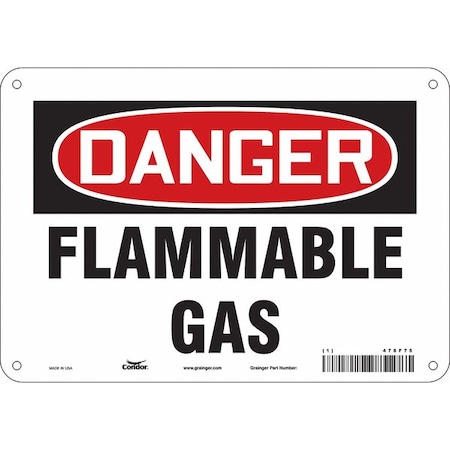 Condor Danger Sign, 7 in H, 10 in W, Polyethylene, Vertical Rectangle, English, 478F75 478F75