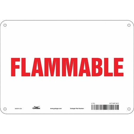 Condor Danger Sign, 7 in H, 10 in W, Polyethylene, Vertical Rectangle, English, 478F02 478F02