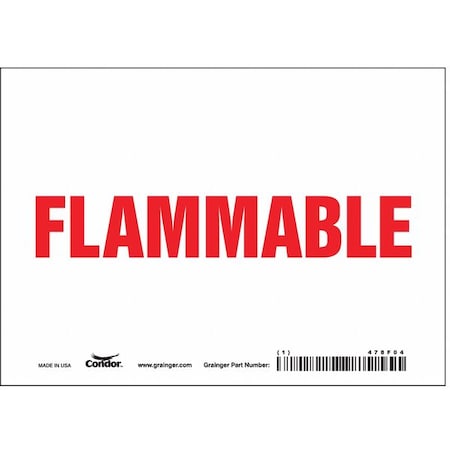 Condor Danger Sign, 5 in H, 7 in W, Vinyl, Horizontal Rectangle, English, 478F04 478F04