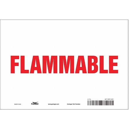 Condor Danger Sign, 7 in H, 10 in W, Vinyl, Vertical Rectangle, English, 478F05 478F05