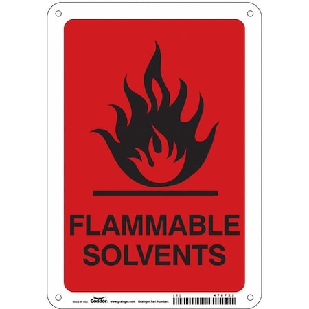 Condor Safety Sign, 10 in Height, 7 in Width, Polyethylene, Horizontal Rectangle, English, 478F22 478F22