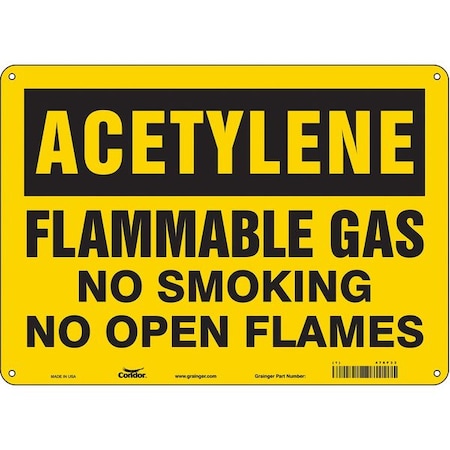 Condor Safety Sign, 10" H, 14 in W, Horizontal Rectangle, English, 478F33 478F33