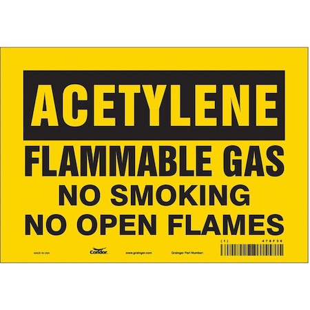 Condor Safety Sign, 7" H, 10" W, Vinyl, Vertical Rectangle, English, 478F36 478F36