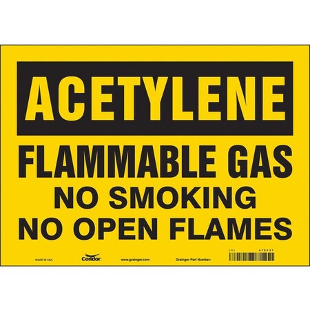 Condor Danger Sign, 10" H, 14 in W, Vinyl, Horizontal Rectangle, English, 478F37 478F37