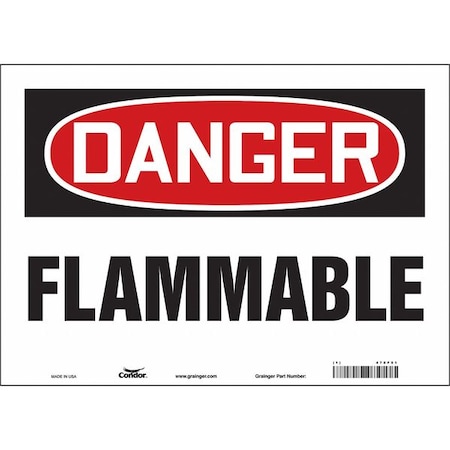 Condor Danger Sign, 10 in H, 14 in W, Vinyl, Horizontal Rectangle, English, 478F51 478F51